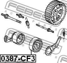 Febest 0387-CF3 - ролик натяжной ремня ГРМ!\ Honda Accord/Prelude, Rover 600 1.8-2.3 90> autosila-amz.com
