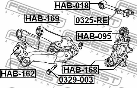 Febest 0325-RE - Рычаг подвески колеса autosila-amz.com