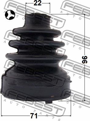 Febest 0215-F15T - Пыльник ШРУСа внутренний HONDA CIVIC 06-12, NISSAN JUKE, QASHQAI II, SKODA RAPID 0215-F15T autosila-amz.com