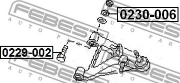 Febest 0230-006 - ЭКСЦЕНТРИК (NISSAN PRIMERA P12 2001-2007) FEBEST autosila-amz.com