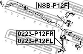 Febest 0223-P12FL - ТЯГА СТАБИЛИЗАТОРА ПЕРЕДНЯЯ ЛЕВАЯ (NISSAN PRIMERA P12 2001-2007) FEBEST autosila-amz.com