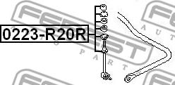 Febest 0223-R20R - Тяга / стойка, стабилизатор autosila-amz.com