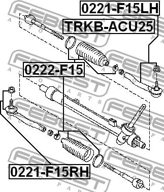 Febest 0222-F15 - тяга рулевая!\ Nissan Juke F15 10> autosila-amz.com