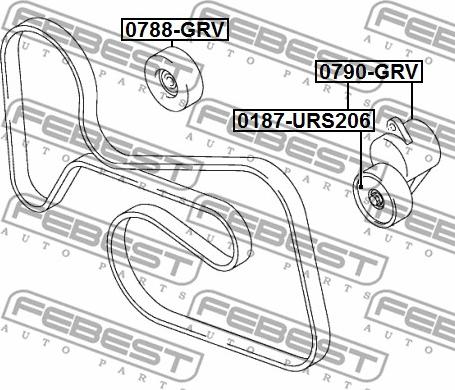 Febest 0790-GRV - НАТЯЖИТЕЛЬ РЕМНЯ SUZUKI GRAND VITARA/ESCUDO JB416/JB420/JB627 2006-2014 autosila-amz.com