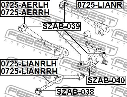 Febest SZAB-039 - Сайлентблок, рычаг подвески колеса autosila-amz.com