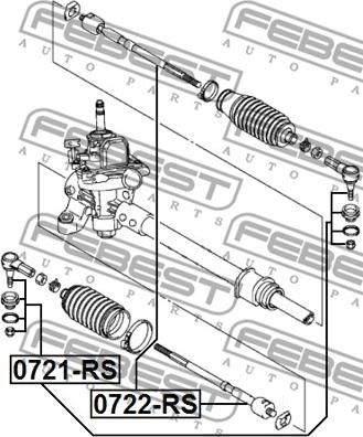 Febest 0722-RS - Тяга рулевая (suzuki swift rs413/rs415/rs416 2003-) autosila-amz.com