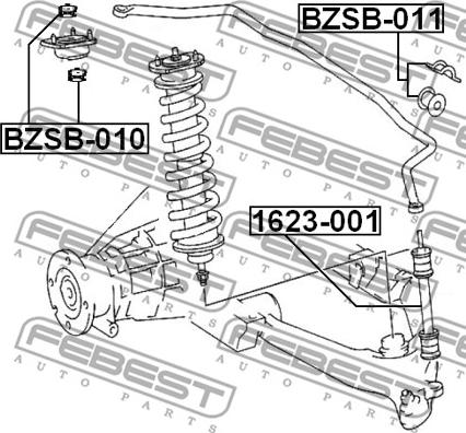 Febest 1623-001 - ТЯГА СТАБИЛИЗАТОРА ЗАДНЯЯ (MERCEDES BENZ ML-CLASS 163 1998-2005) FEBEST autosila-amz.com