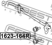 Febest 1623-164R - Тяга / стойка, стабилизатор autosila-amz.com