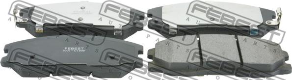 Febest 1001-C100F - Тормозные колодки, дисковые, комплект autosila-amz.com
