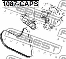 Febest 1087-CAPS - ролик натяжной!\ Opel Vectra/Zafira, Fiat Croma 03> autosila-amz.com