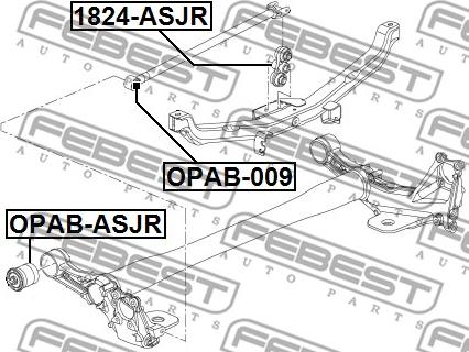 Febest 1824-ASJR - рычаг задней подвески!\\ Opel Astra/Cascada/Zafira 10> autosila-amz.com