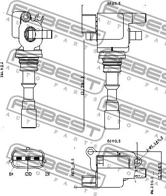 Febest 12640-010 - КАТУШКА ЗАЖИГАНИЯ HYUNDAI TERRACAN 2001- [GEN] autosila-amz.com