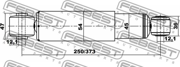 Febest 12650901R - АМОРТИЗАТОР ЗАДНИЙ HYUNDAI SOLARIS 11 (RUSSIA PLANT-RUS) 2010-2014 [EUR] autosila-amz.com