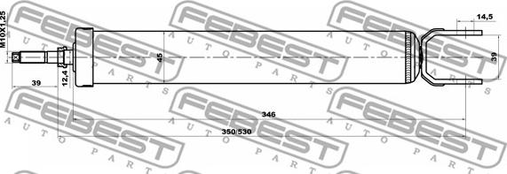 Febest 12650915R - Амортизатор задний GAS.TWIN TUBE autosila-amz.com