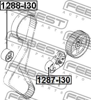 Febest 1287-I30 - ролик натяжной!комплект\ Hyundai Accent/Tucson 1.5CRDi/2.0CRDi 02>, Kia CeeD 2.0CRDi 02> autosila-amz.com