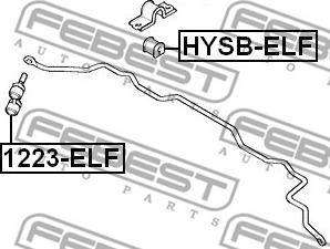 Febest 1223-ELF - тяга стабилизатора переднего!\ Hyundai Sonata 93-98 autosila-amz.com