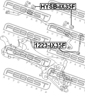 Febest 1223-IX35F - тяга стабилизатора переднего л.+п.!\ KIA Sportage 10> autosila-amz.com