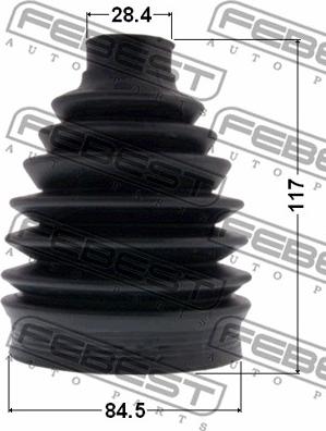 Febest 2417P-DUSTAWD - Пыльник ШРУС наружный (84,5x117x28,4) компл. RENAULT DUSTER 2011- autosila-amz.com