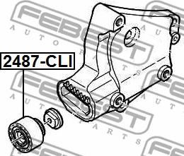 Febest 2487-CLI - ролик обводной! с г/у\ Renault Twingo 1.2 96> autosila-amz.com