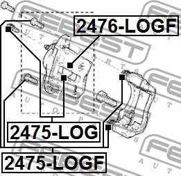 Febest 2476-LOGF - ПОРШЕНЬ СУППОРТА ТОРМОЗНОГО ПЕРЕДНЕГО RENAULT LOGAN 2005-2013 autosila-amz.com