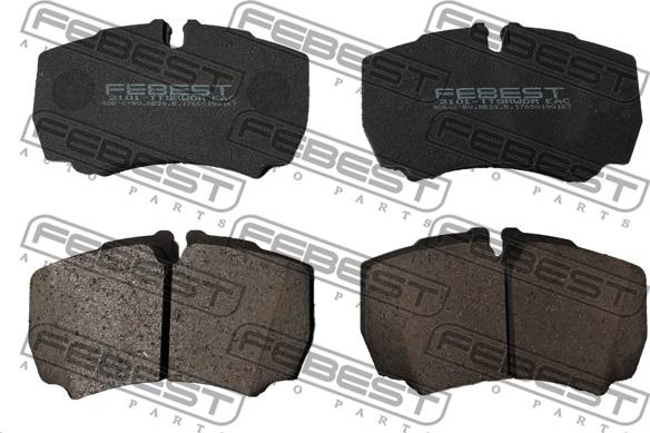 Febest 2101-TT9RWDR - Тормозные колодки, дисковые, комплект autosila-amz.com