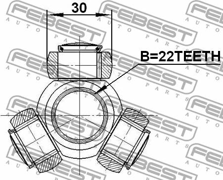 Febest 2116-CAK - Муфта с шипами, приводной вал autosila-amz.com