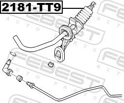 Febest 2181-TT9 - ЦИЛИНДР СЦЕПЛЕНИЯ ГЛАВНЫЙ autosila-amz.com