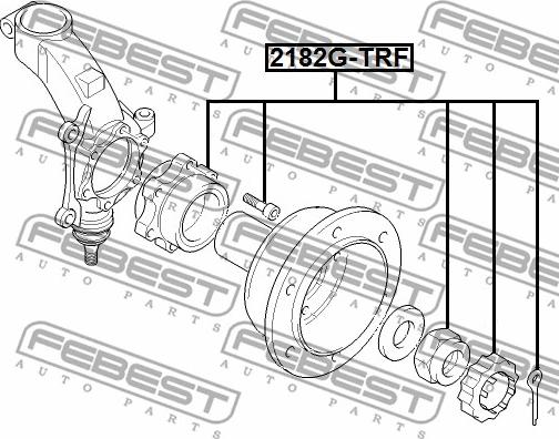 Febest 2182G-TRF - Подшипник ступицы передний autosila-amz.com