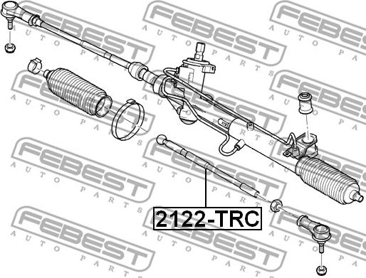 Febest 2122-TRC - ТЯГА РУЛЕВАЯ autosila-amz.com