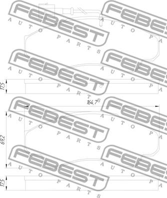 Febest 2801-DUCIIF - КОЛОДКИ ТОРМОЗНЫЕ ПЕРЕДНИЕ (С ДАТЧИКОМ ИЗНОСА) autosila-amz.com