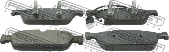 Febest 2301-T6F - Тормозные колодки, дисковые, комплект autosila-amz.com