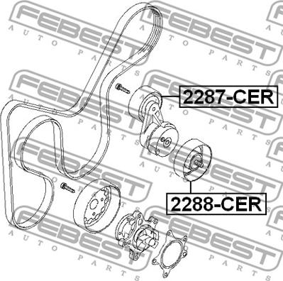 Febest 2288-CER - РОЛИК ОБВОДНОЙ (KIA CEED 2006-) FEBEST autosila-amz.com