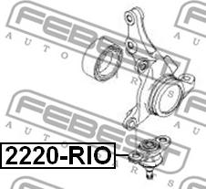 Febest 2220-RIO - Опора шаровая поворотного кулака перед прав/лев autosila-amz.com