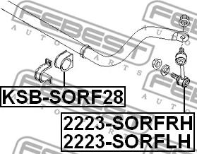 Febest 2223-SORFLH - Тяга / стойка, стабилизатор autosila-amz.com