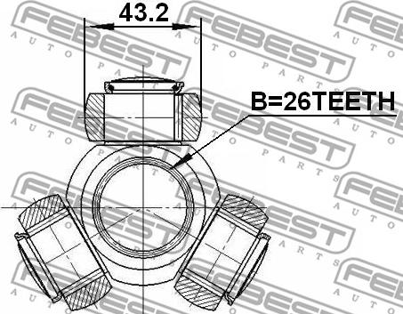 Febest 2716-S80T - трипоид 26x43.2!\ Volvo S80 II 2007-2016 autosila-amz.com