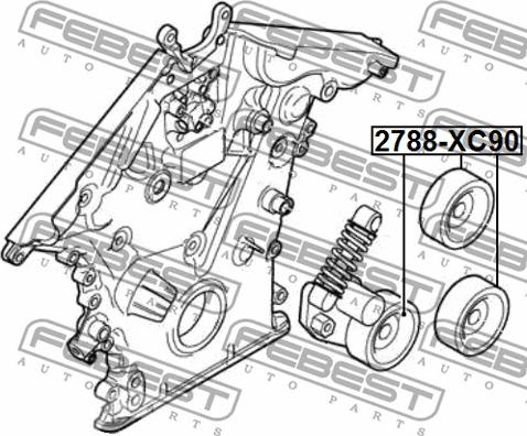 Febest 2788-XC90 - Ролик обводной autosila-amz.com