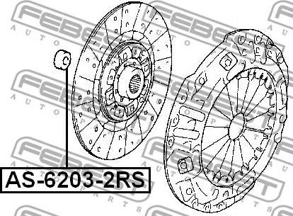 Febest AS-6203-2RS - Подшипник шариковый TOYOTA CAMRY ACV3#/MCV3# 2001-2006 (17x40x12) AS-6203-2RS autosila-amz.com