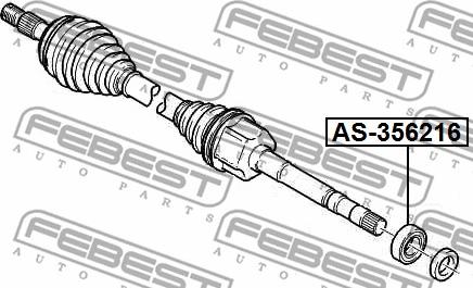 Febest AS-356216 - Подшипник PSA/FIAT JUMPER 06- приводного вала 35X62X16 autosila-amz.com