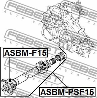 Febest ASBM-F15 - Шарнир, продольный вал autosila-amz.com