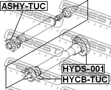 Febest ASHY-TUC - крестовина карданного вала 26.5x48!\ Hyundai Tucson 04-10 autosila-amz.com