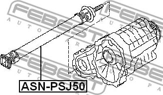 Febest ASN-PSJ50 - Карданный вал, главная передача autosila-amz.com