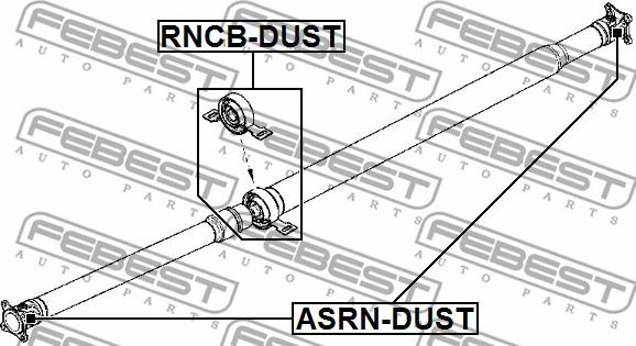 Febest RNCB-DUST - Подшипник подвесной карданного вала Renault Duster autosila-amz.com