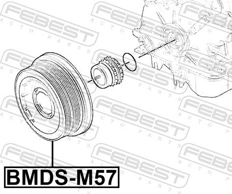 Febest BMDS-M57 - Шкив коленчатого вала autosila-amz.com