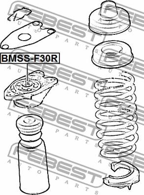 Febest BMSS-F30R - ОПОРА ЗАДНЕГО АМОРТИЗАТОРА BMW 1 F20/F21 2010- autosila-amz.com