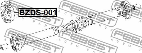 Febest BZDS-001 - муфта кардана к-кт!\ MB W164/W251 3.5/5.0/3.0CDi 4WD 05> autosila-amz.com