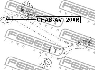 Febest CHAB-AVT200R - сайлентблок зад. балки!\ Daewoo Kalos 02> autosila-amz.com