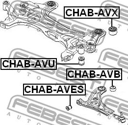 Febest CHAB-AVU - САЙЛЕНТБЛОК ПОДРАМНИКА ПЕРЕДНИЙ autosila-amz.com