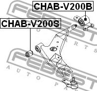 Febest CHAB-V200S - сайлентблок рычага перед. левый+правый!\ Daewoo Evanda 02>, Chevrolet Evanda 05> autosila-amz.com