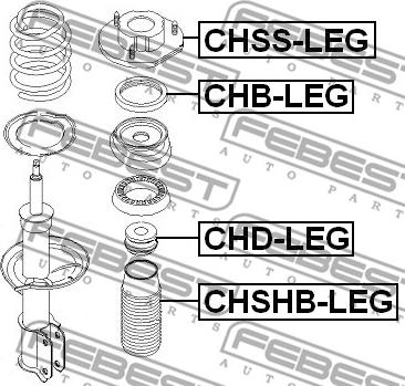 Febest CHD-LEG - отбойник амортизатора переднего!\ Opel Astra F/Kadett E/Ascona C 81> autosila-amz.com