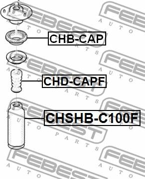 Febest CHD-CAPF - отбойник амортизатора переднего!\ Chevrolet Captiva 2.4 07> autosila-amz.com